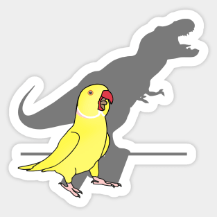 T-rex yellow indian ringneck Sticker